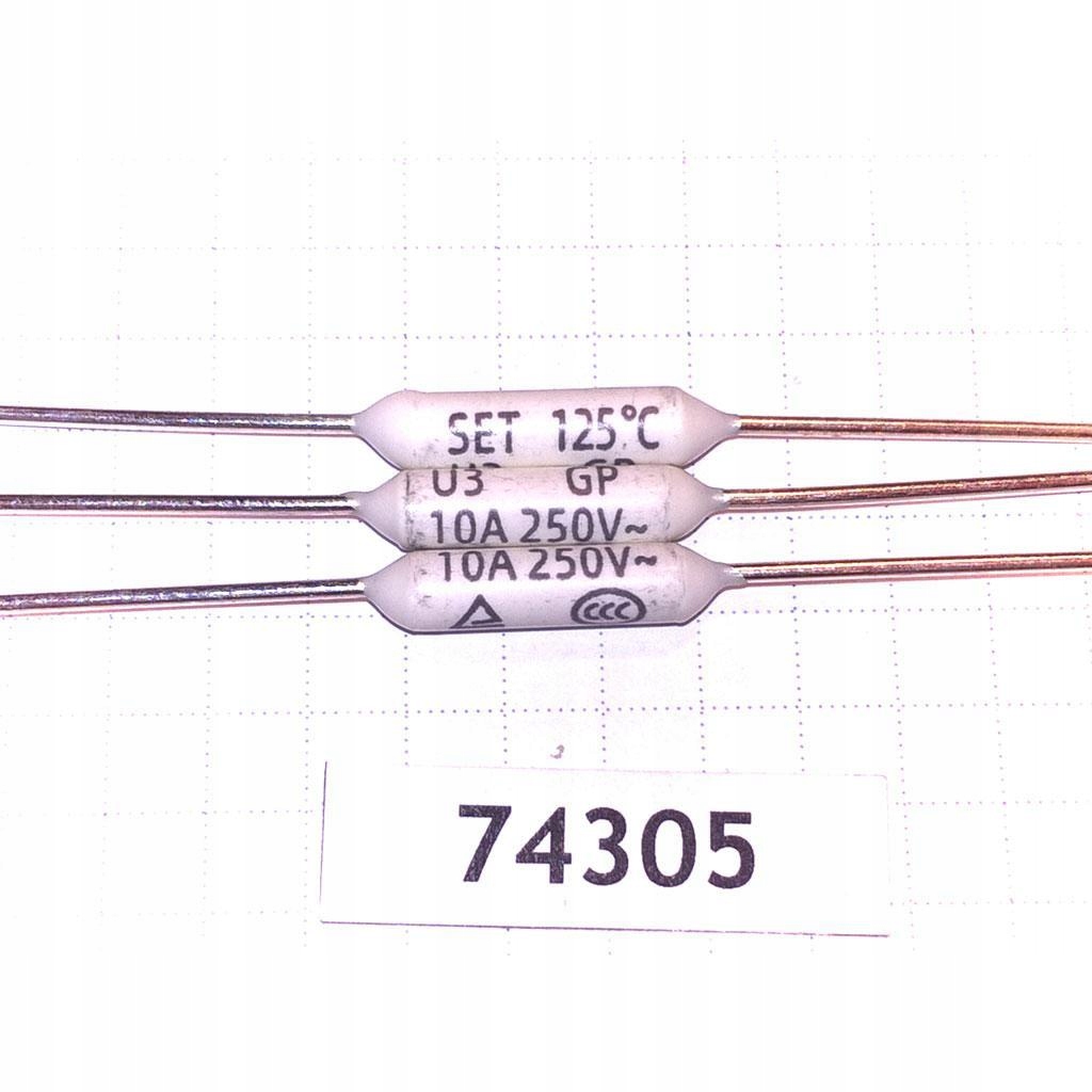 

Bezpiecznik termiczny Set U3 125C 10A 250V x2