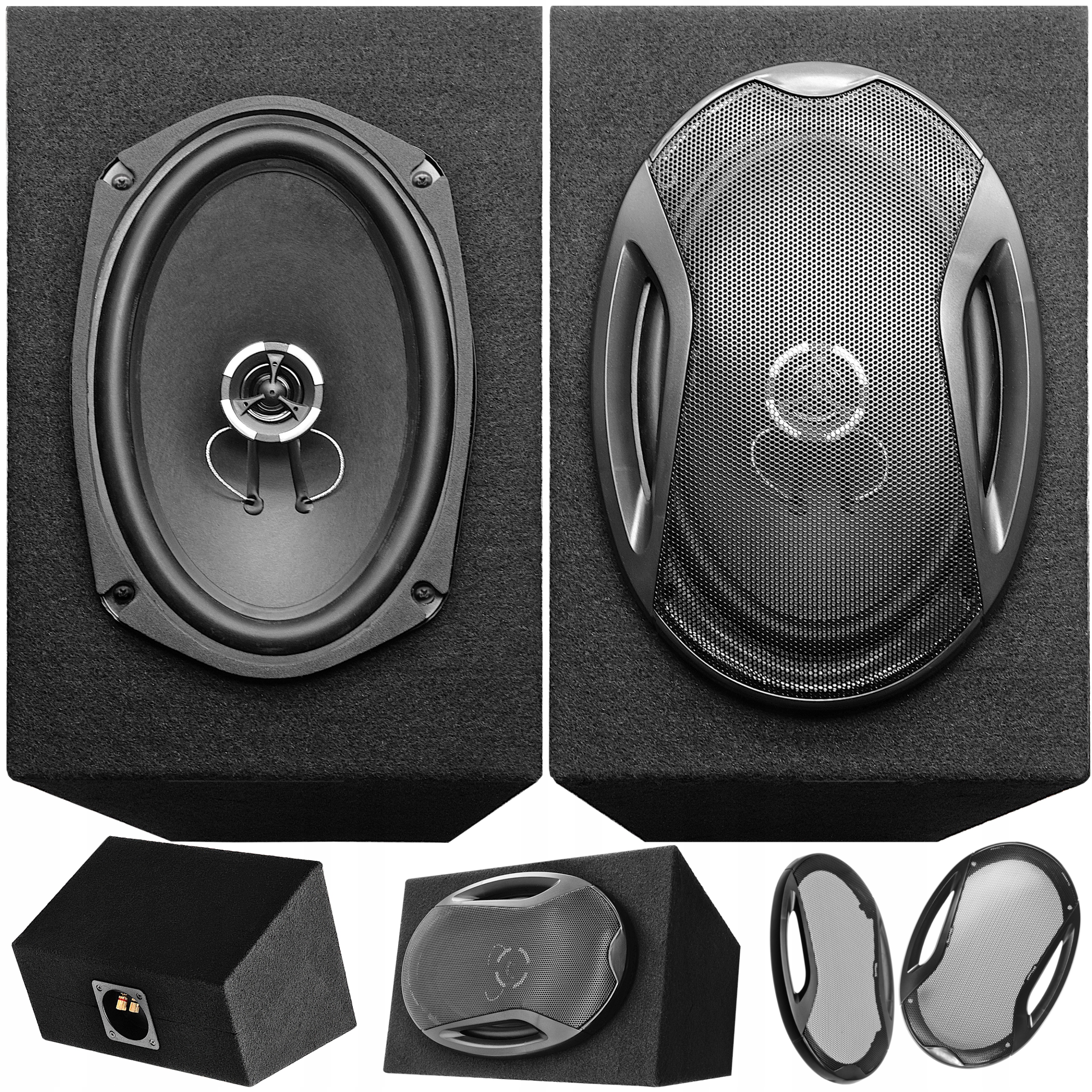 Głośniki samochodowe 6x9" w obudowie 300W – Tamdel BOX-69