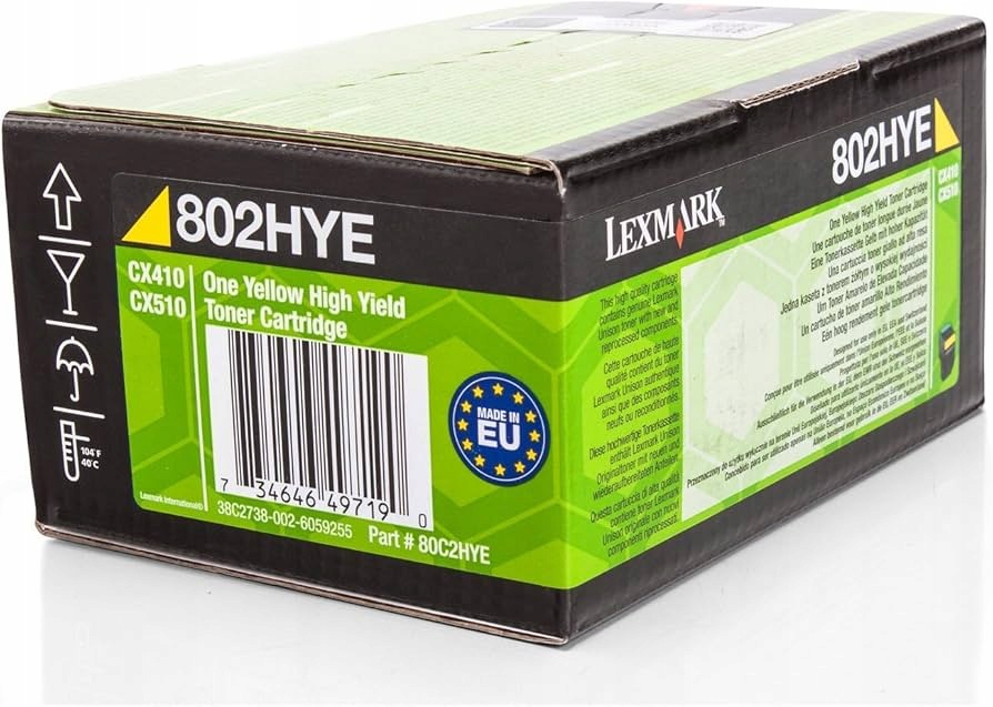 Toner Lexmark 80C2HY0 3 tisíc Y Originál CX410 CX510 80C2HYE 80C0H40