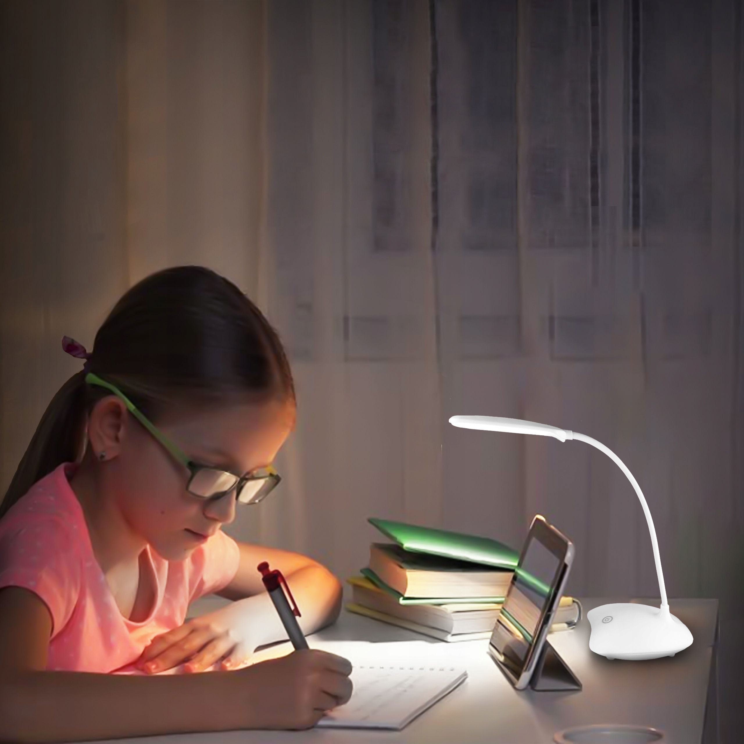 LAMPKA NA BIURKO LED NOCNA SZKOLNA BIURKOWA LAMPA Zasilanie akumulatorowe