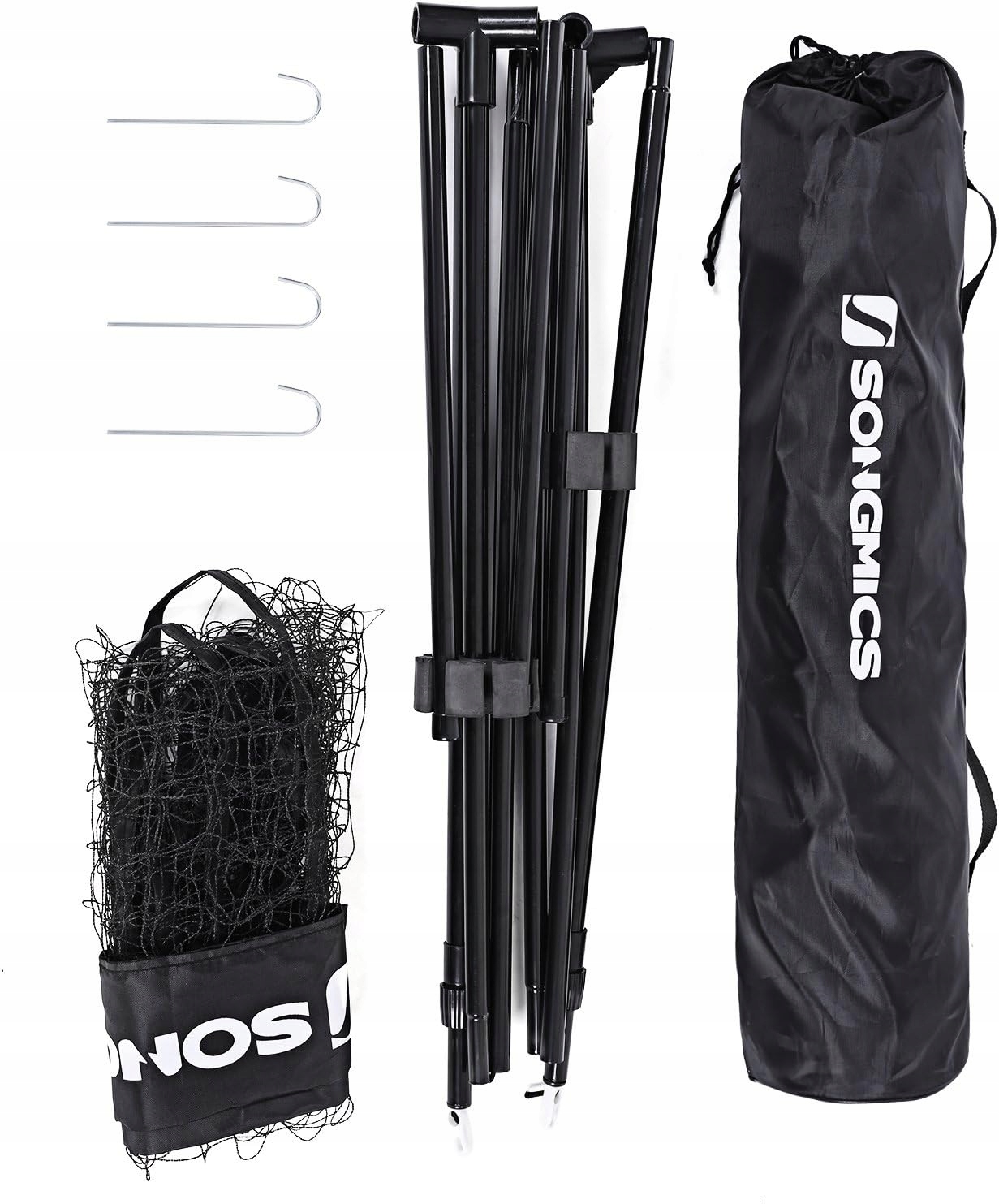 SIATKA REGULOWANA DO SIATKÓWKI BADMINTONA TENISA 4W1 +TORBA 5m x 1,55 m Marka Songmics