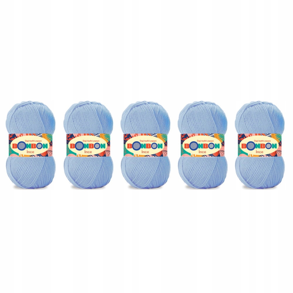 Nako BonBon Ince 98328 J. Niebieski Pakiet 5 szt.