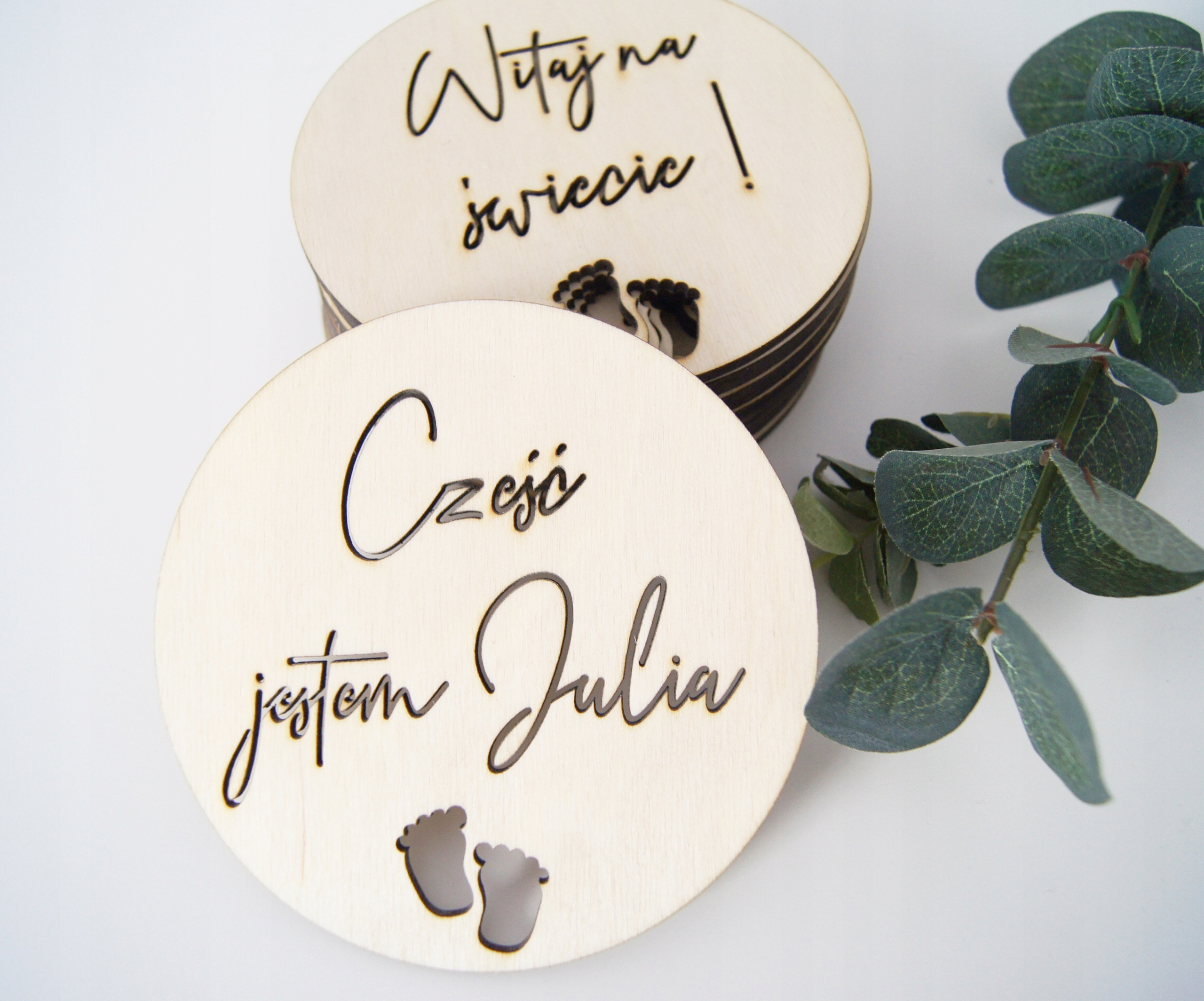 Tabliczki drewniane z MIESIĄCAMI do zdjęć 14 sztuk Rodzaj inny