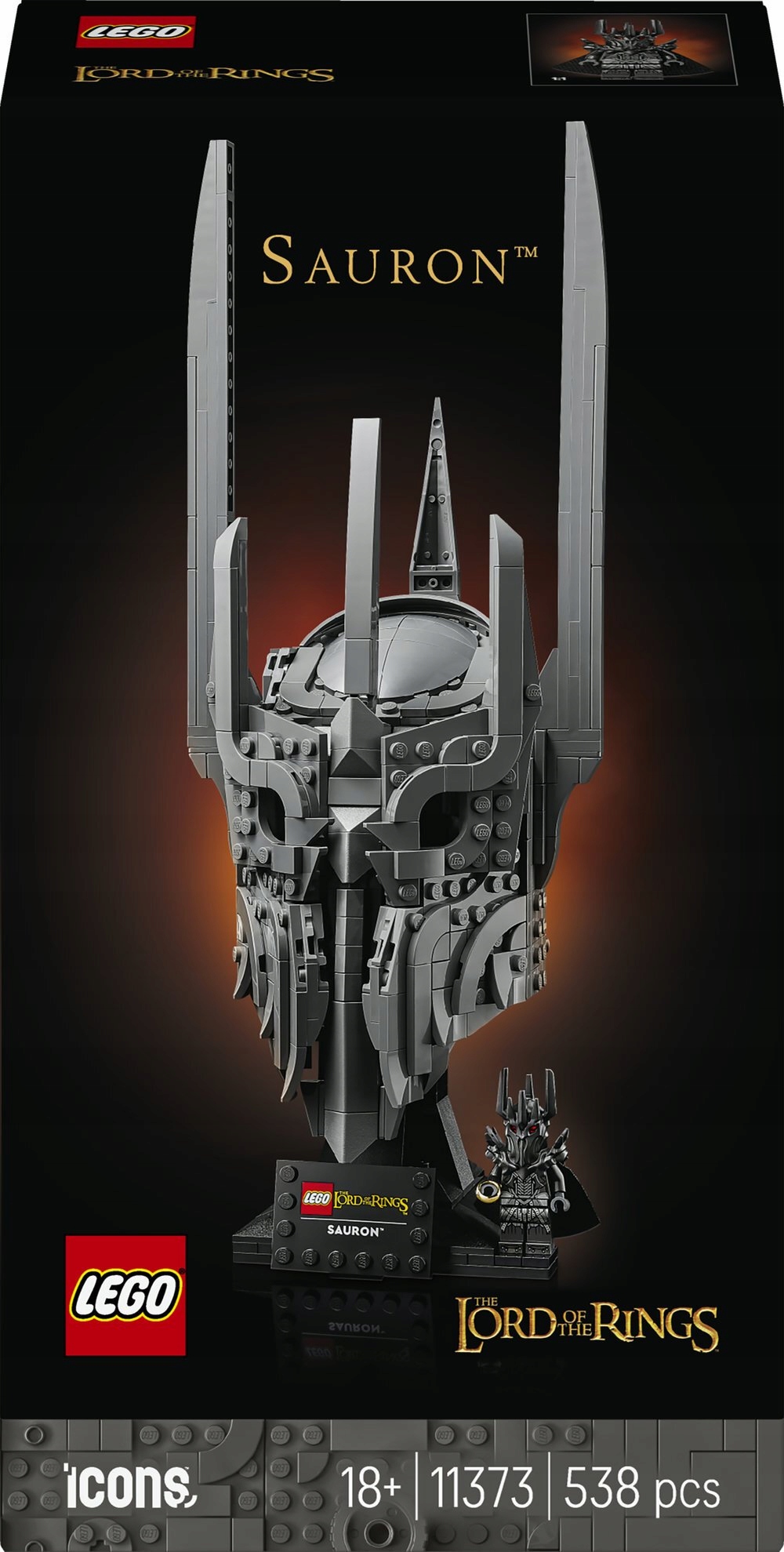 Lego Icons Władca pierścieni: Hełm Saurona (11373)
