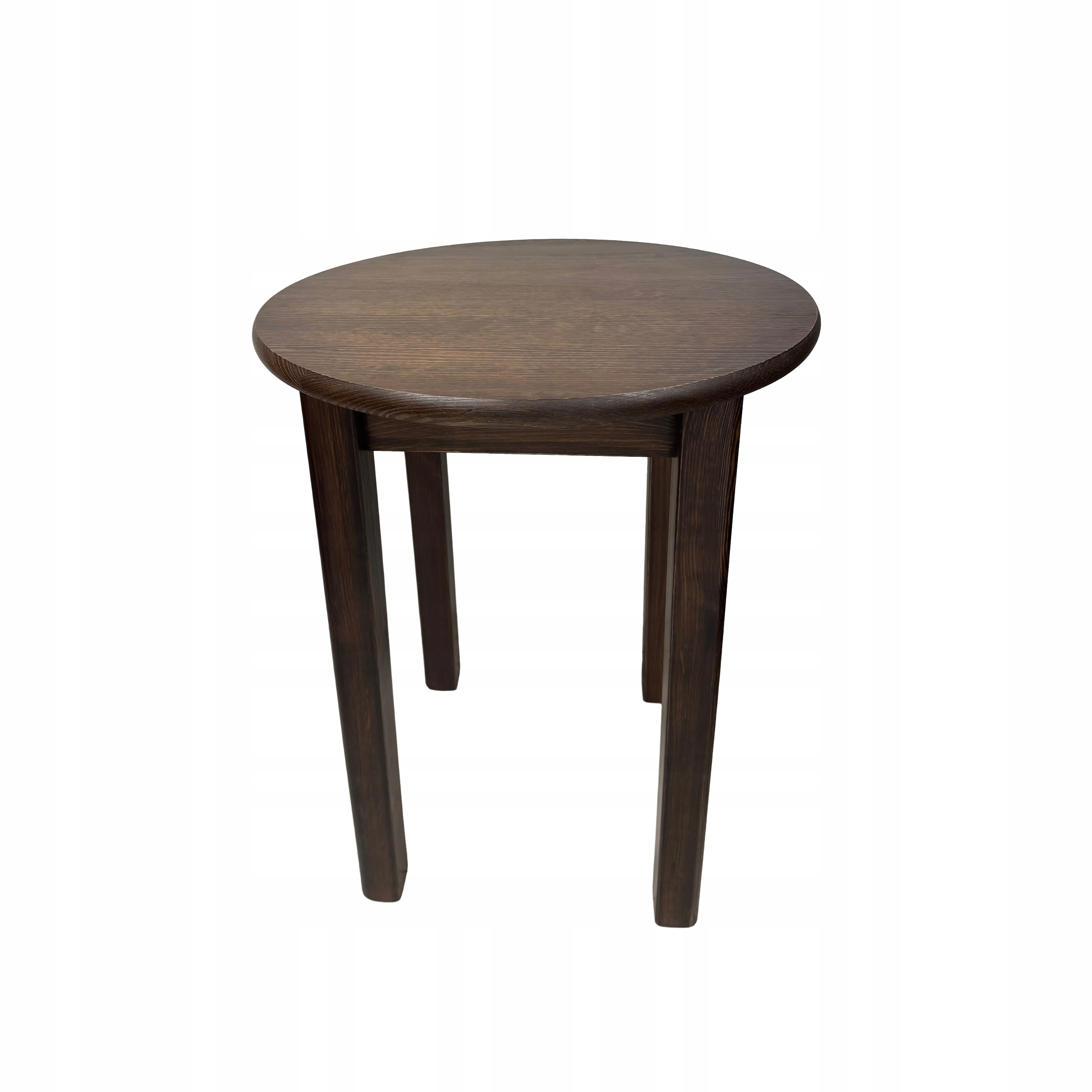 Dřevěný Borovicový Stůl Kulatý 90 Kuchyňský Do Kuchyně Obývacího Pokoje, Pevný Ořech