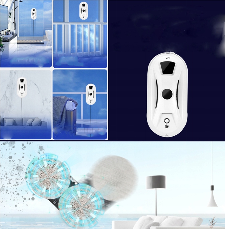 ROBOT MYJĄCY SZYBY OKNA LUSTRA GLAZURY INTELIGENTY AUTOMATYCZNE MYCIE SZYB Liczba programów pracy 3