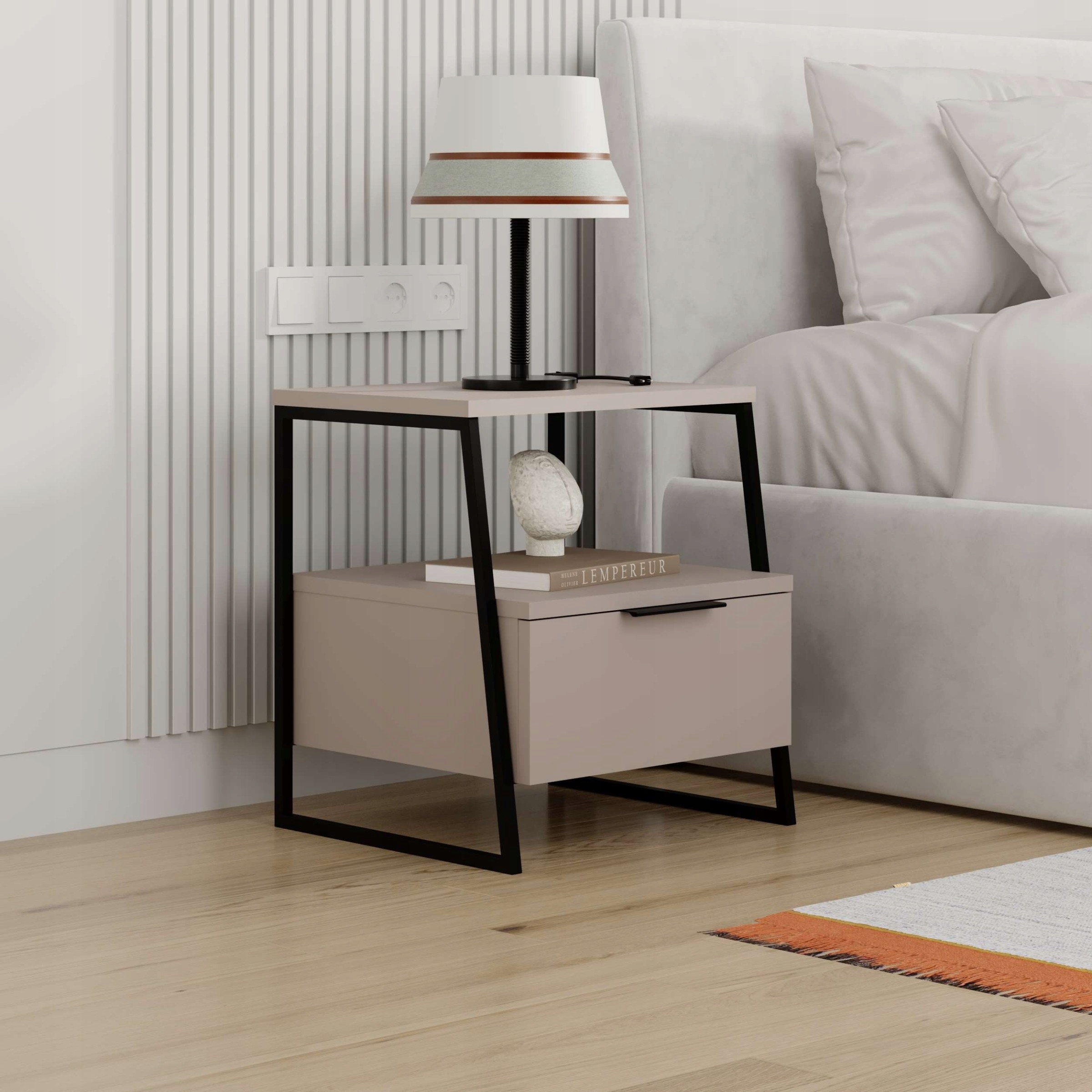 Nočný stolík Houseland Pal mocha