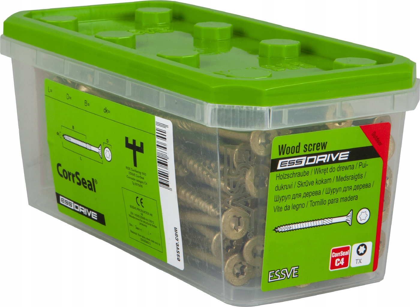 Essve Essdrive Šroub do dřeva s kuželovou hlavou Fs CorrSeal 6,0x120 mm 100 ks