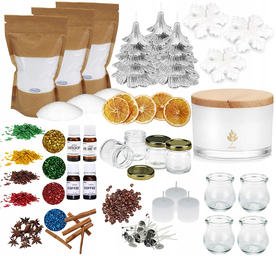 Velká sada na výrobu svíček XXL svíčky pro vánoční dekorace 25