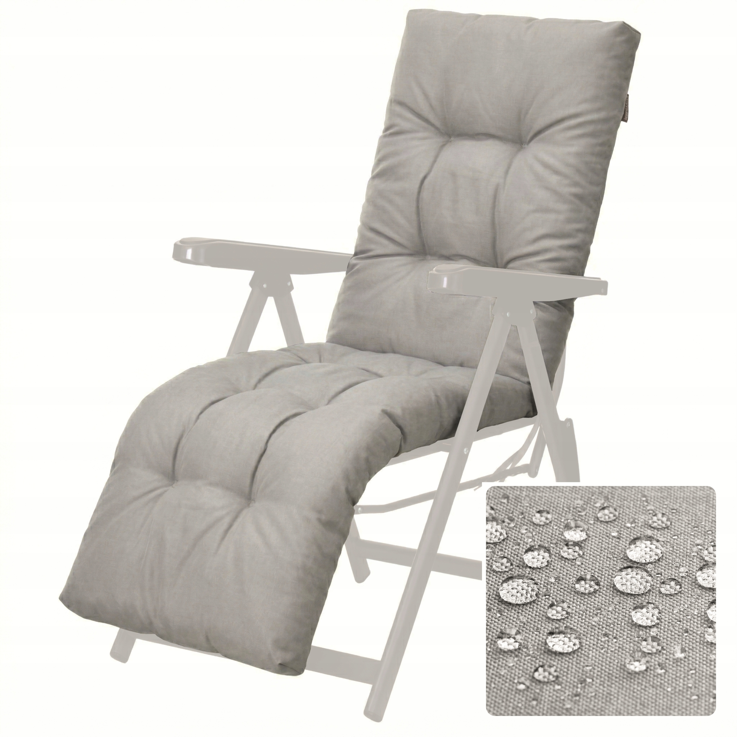 Polštář Zahradní voděodolný na Lehátko s podnožkou na lehátko a lavičku 160 cm