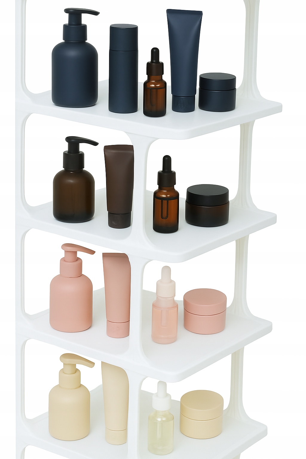 Stojak na buty 7-poziomowy biały 104 cm regał organizer półka biały
