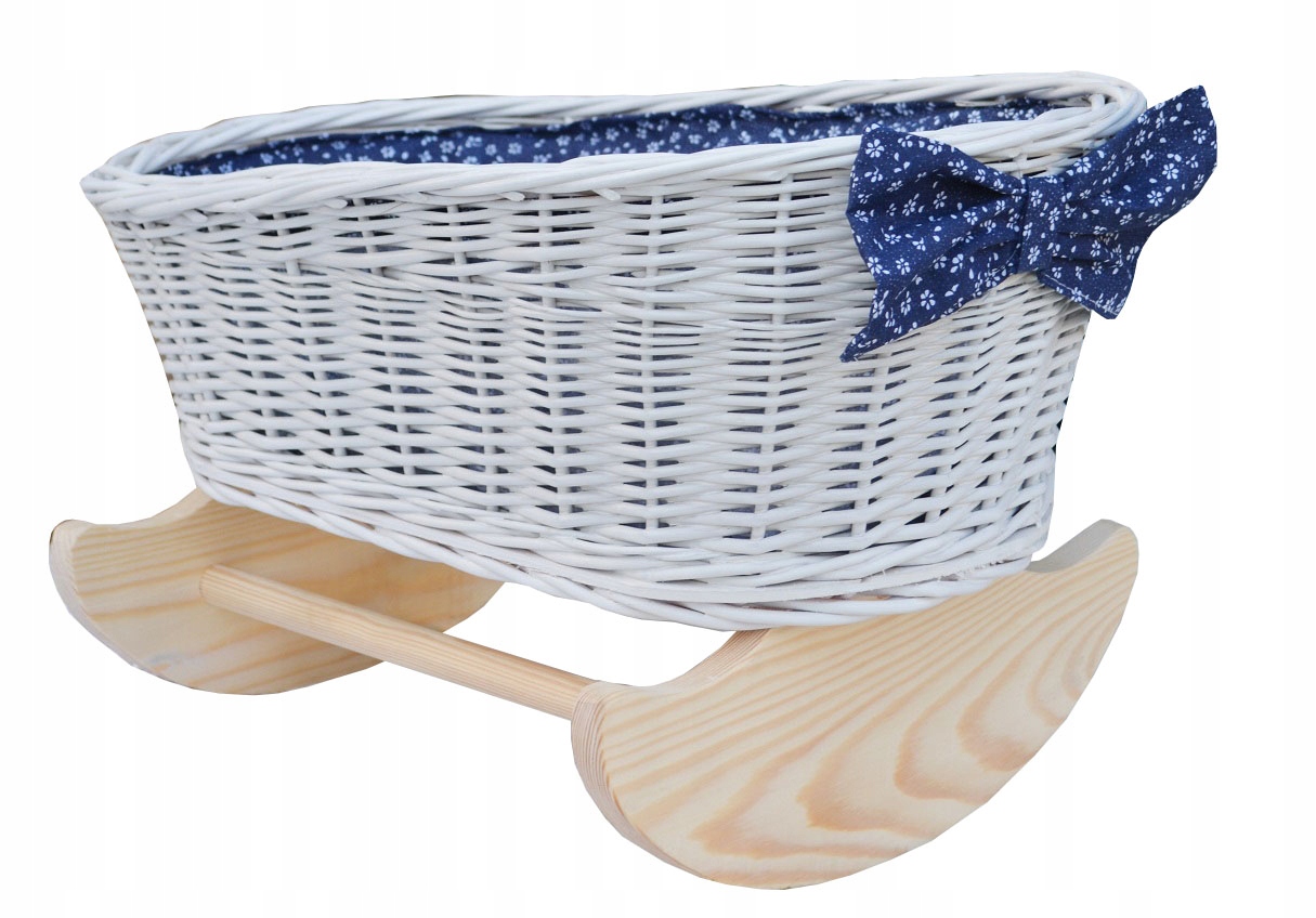 KOŁYSKA WIKLINOWA D/LALEK BIAŁY + OBSZYCIE