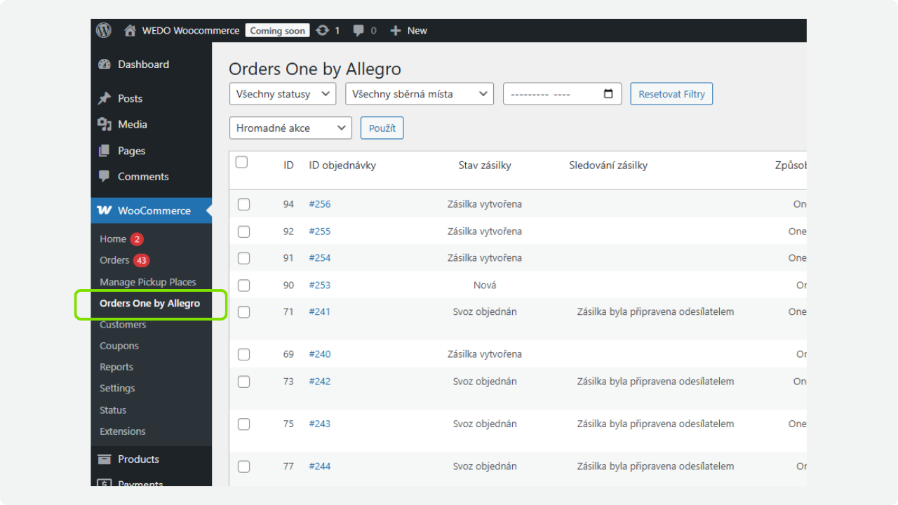 woocommerce manual shipment overview