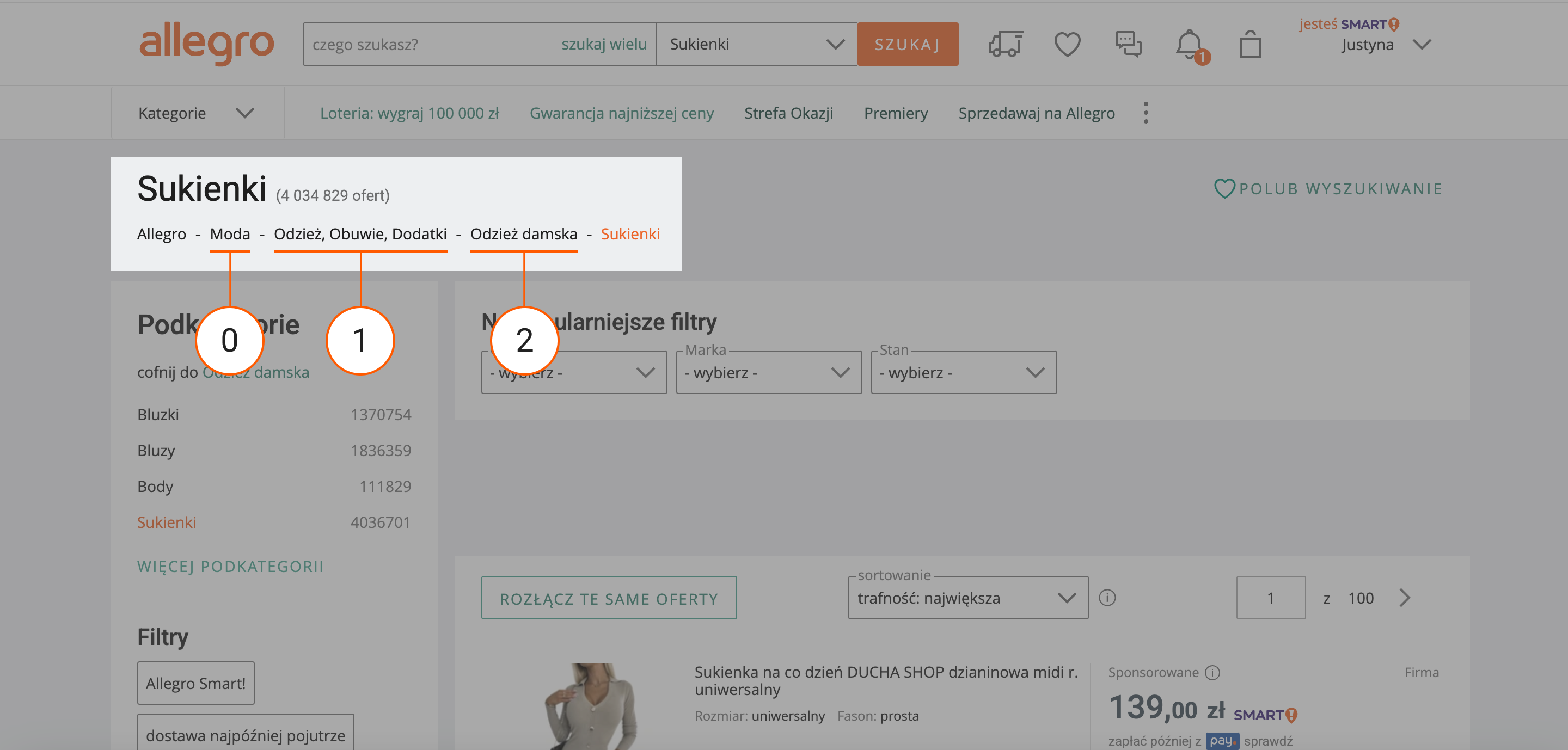 allegro share - naliczanie prowizji kategorie