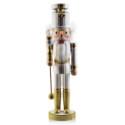 Figurină de spărgător de nuci în alb