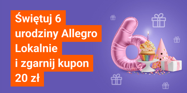 Allegro 6th Birthday Purple Celebration Graphic