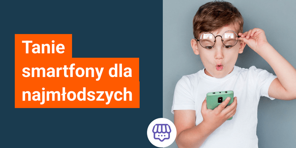 Kids' smartphone, white shirt, orange accents, digital display.