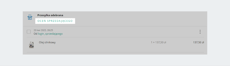 Oceń sprzedającego