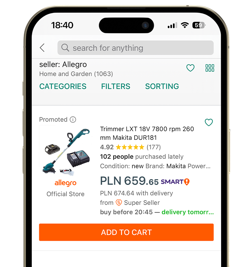 Fast dispatch on Allegro: estimated delivery time