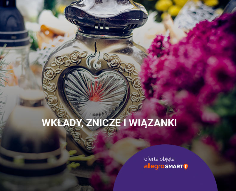 Wkłady, znicze i wiązanki z darmową dostawą SMART