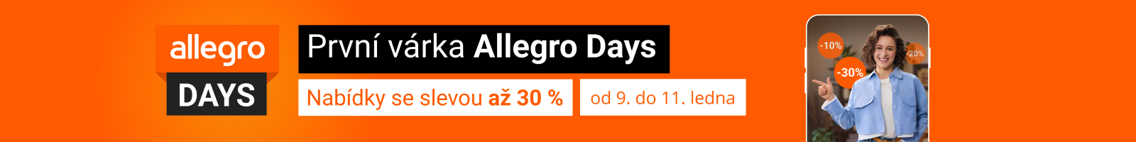 První várka Allegro Days. Nabídky se slevou až 30%