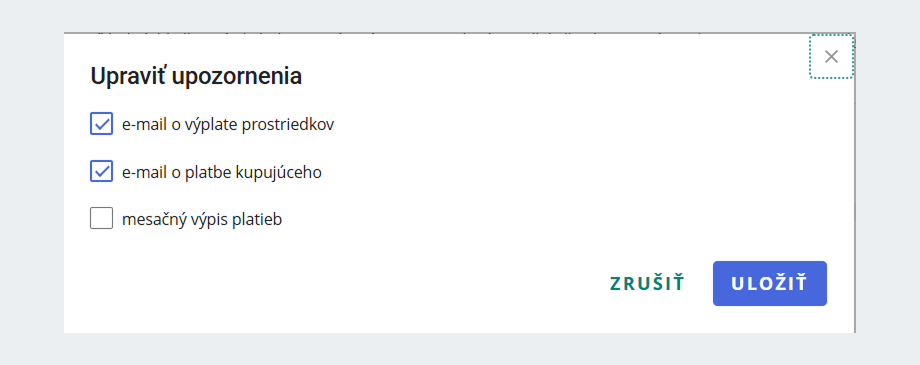Nastavenia upozornení