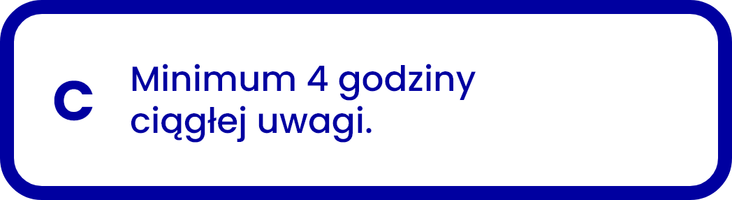 Attention Required: White badge with blue text, minimum 4 hours of attention.