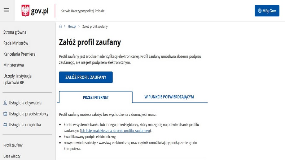 Y Dokument Pel Mozna Wysłac Z Przez Profil Zaufany