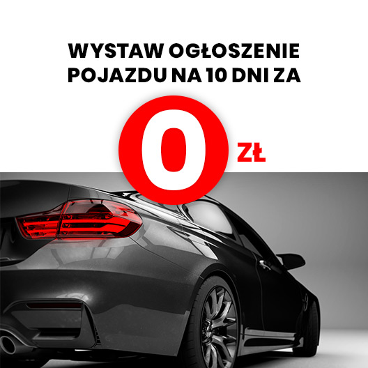 Wystaw ogłoszenie pojazdu na 10 dni za 0 zł