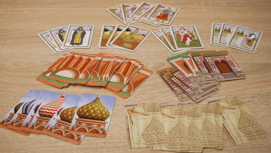 Czerwona Katedra – karty reprezentujące różne elementy gry