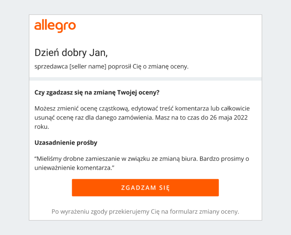 Treść mejla