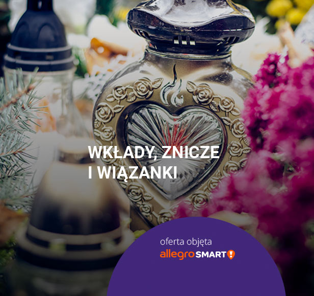 Wkłady, znicze i wiązanki z darmową dostawą SMART