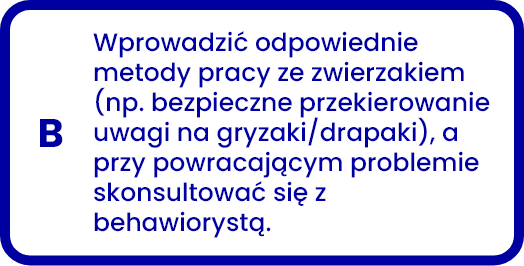 Behavioral sign, blue background, text in Polish, safety guidelines.