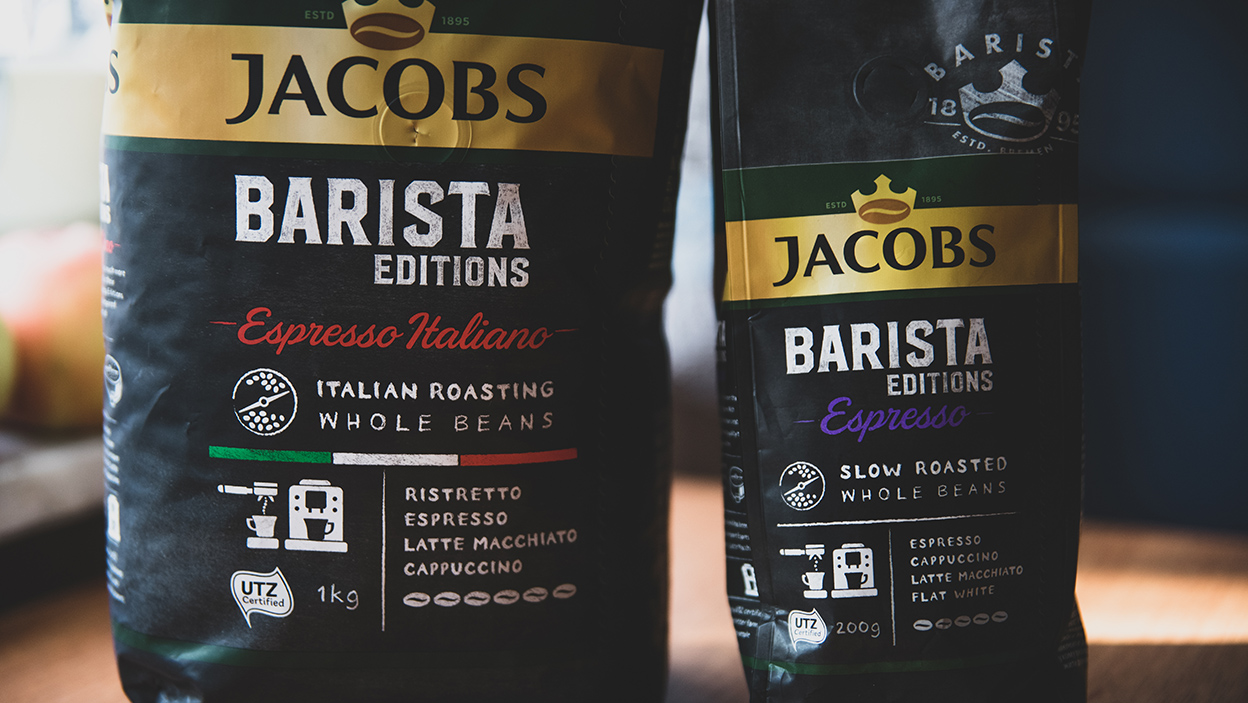 Barista kaw Editions i Jacobs Italiano Espresso Espresso porównanie –