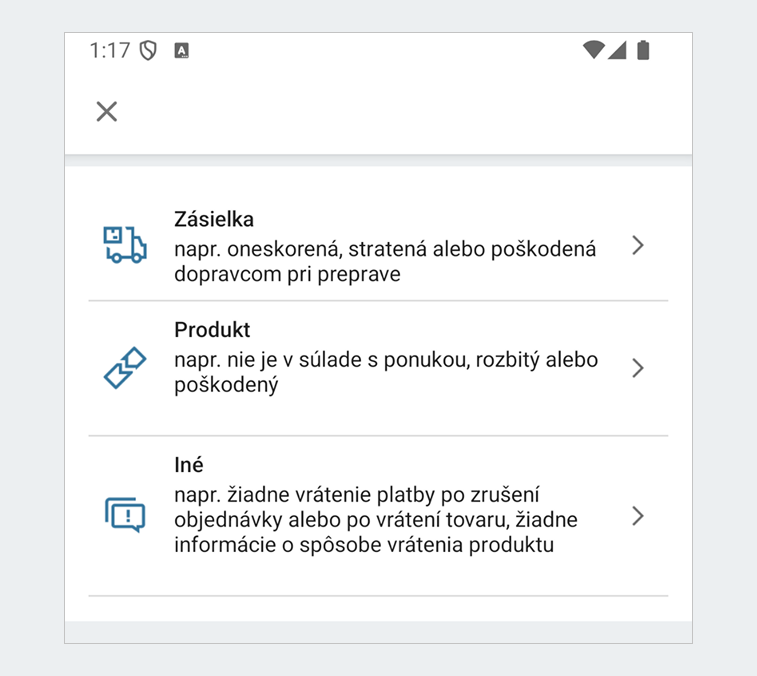 Typ nahlásenia