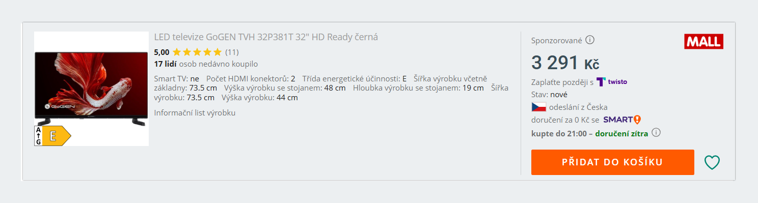 seznam produktu