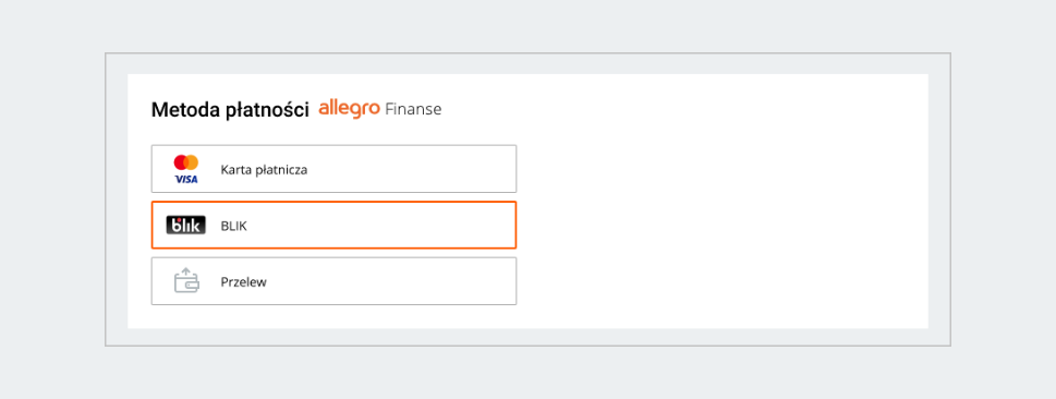 Wybierz metodę płatności