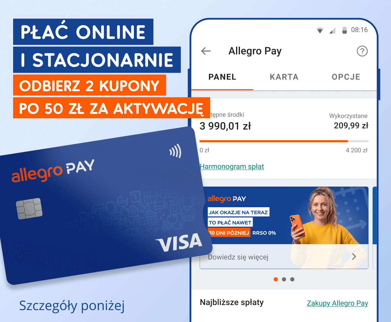 Płać online i stacjonarnie - odbierz 2 kupony po 50 zł za aktywację