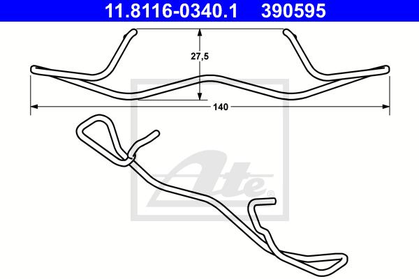 

Ate 11.8116-0340.1 Zestaw Naprawczy Klocków Ham.