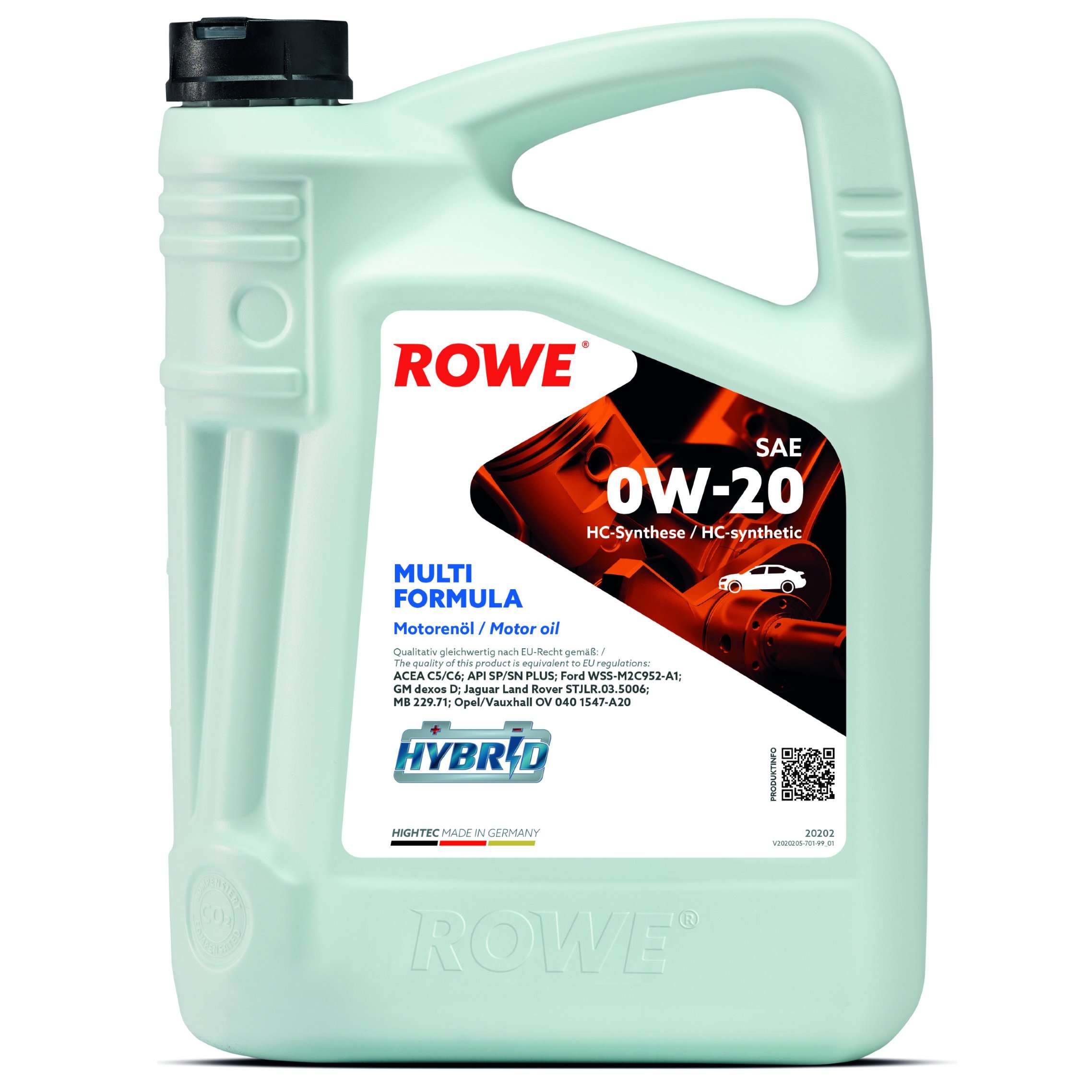 Hightec Multi Formula 0W-20 5L Rowe Acea C5/C6 Mb 229.71, Opel OV40 1547-A