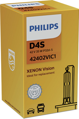 Philips Xenónová Žiarovka D4S 42V/35W +30% 4600K Vision