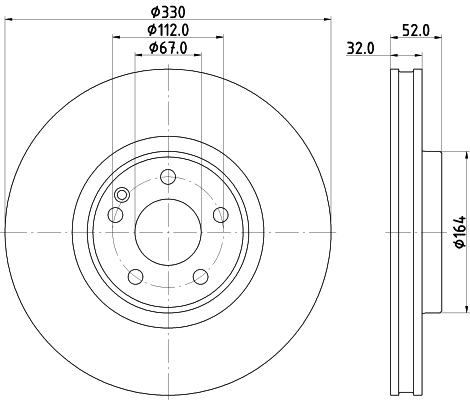 Hella 8DD 355 134-621 тормозной диск