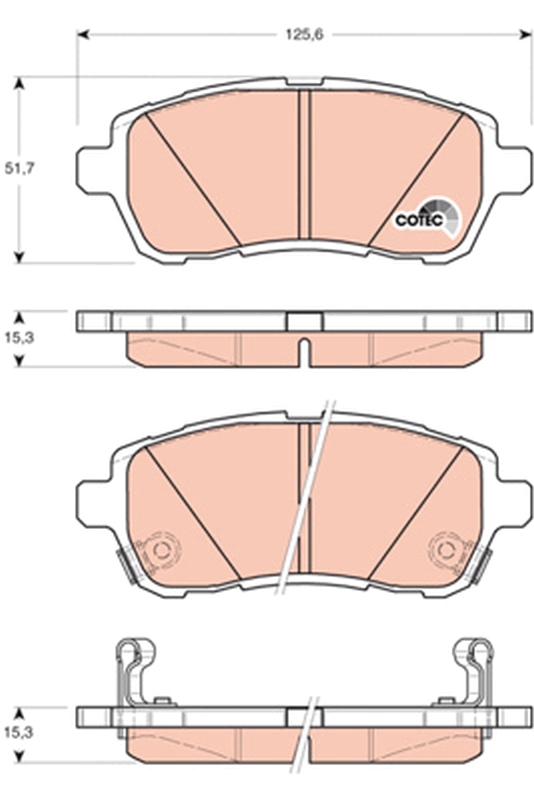 Brzdové Destičky Ford P. Fiesta 08-/MAZDA 2/S GDB3437