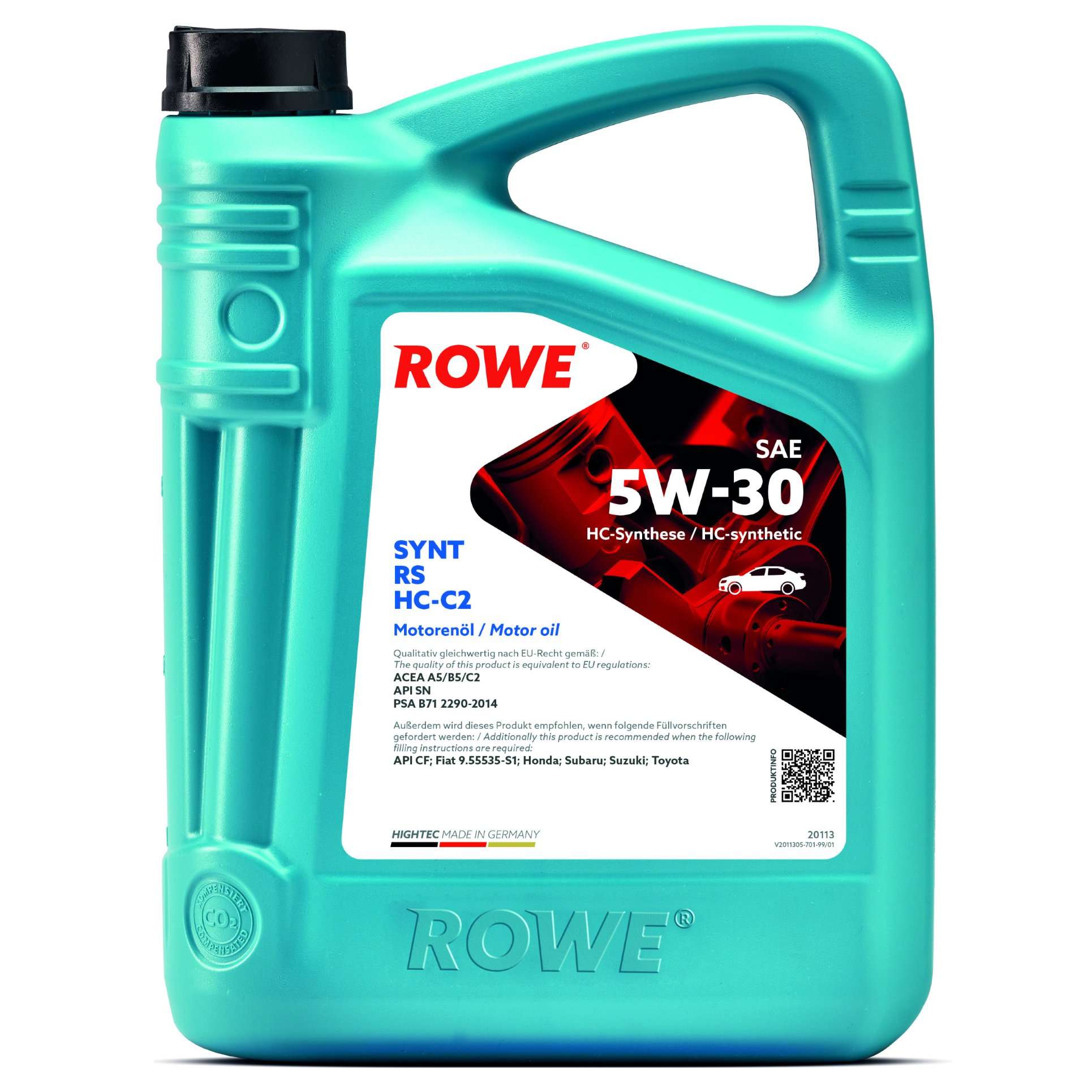 Hightec Synt Rs 5W-30 HC-C2 4L Rowe Acea A5/ B5, C2 Api Sn Psa B71 2290-201