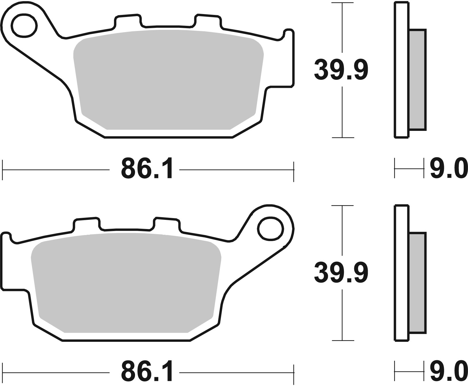 Brzdové doštičky Brembo 07HO53SP