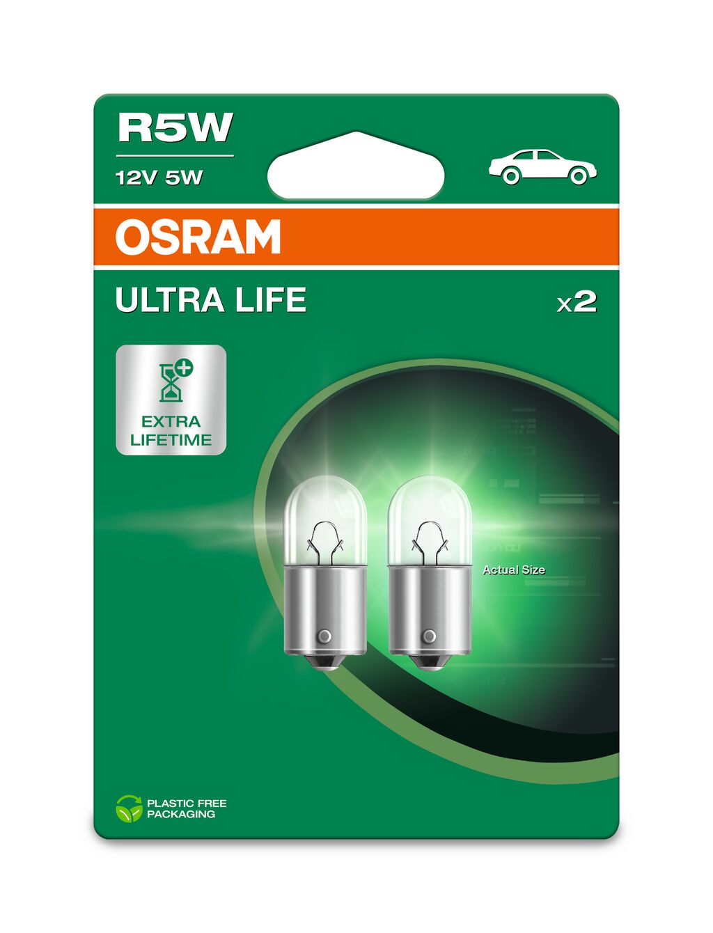 Osram żarówki Ultra Life R5W 12V 5W dłuższa żywotność, 2 szt.