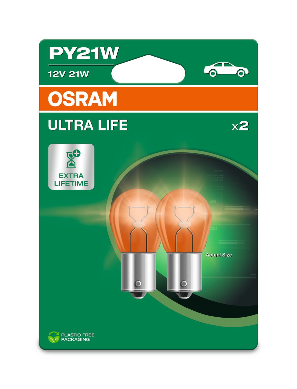 Osram Ultra Life PY21W 12V 21W Żarówka Pomocnicza 4x Dłuższa Trwałość