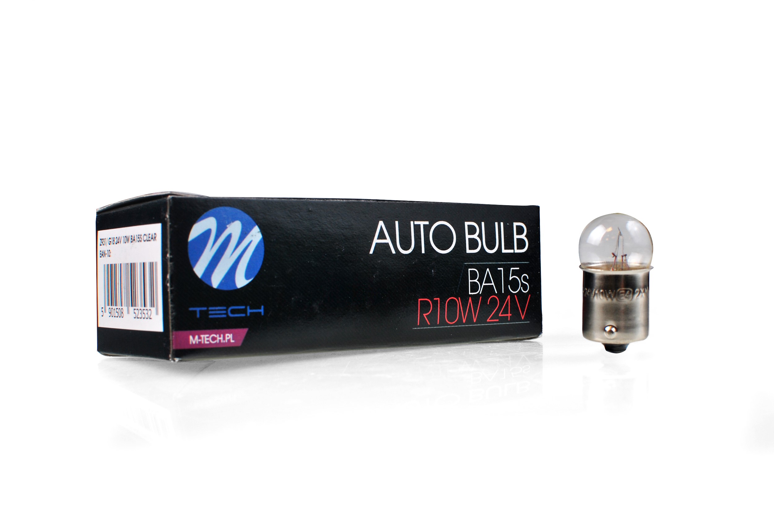 Żarówki halogenowe M-Tech R10W G18 24V 10W BA15s 10szt. pozycyjne