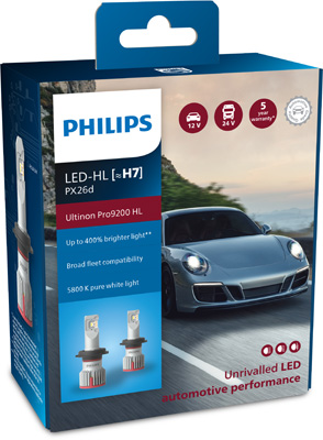 Żarówka Philips H7 PRO9200 Led-hl H7 11972U92X2 12/24V 20W X2 2SZT