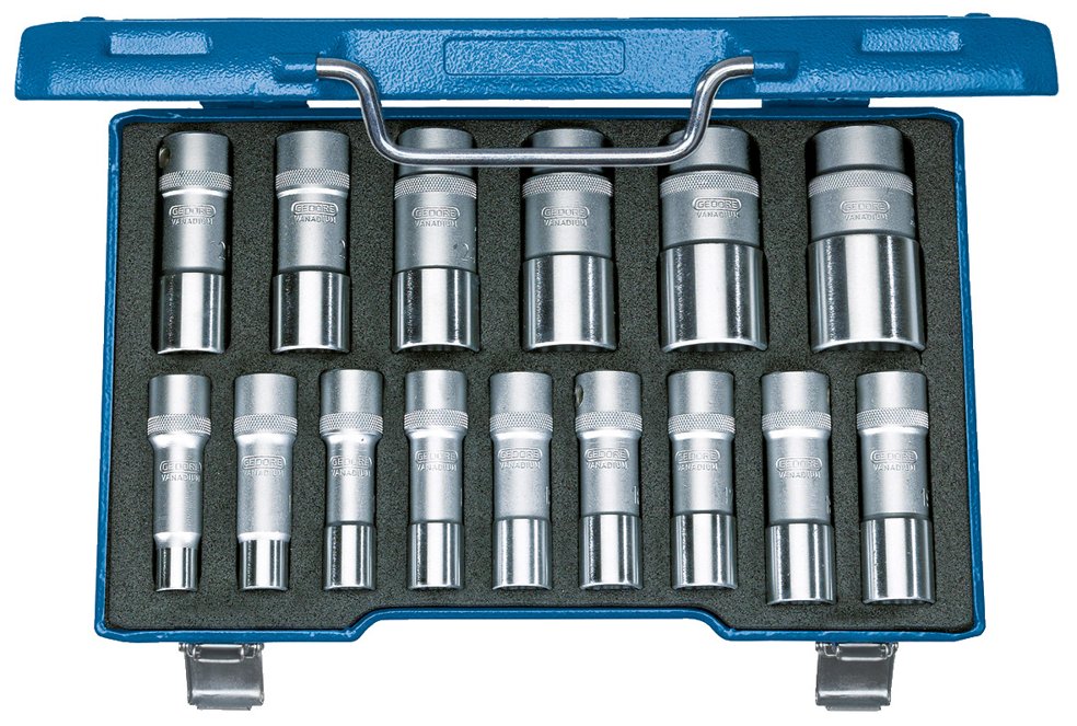 Sada nastrckove klice 12-hran 1/2" 10-32mm 15 ks. Gedore